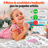 ROLLO PAPEL PARA NIÑOS COLOREAR  30 X 300 CM 🤩😱 - ENVÍO GRATIS